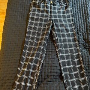Soho Black and White Checkered Men's Chinos